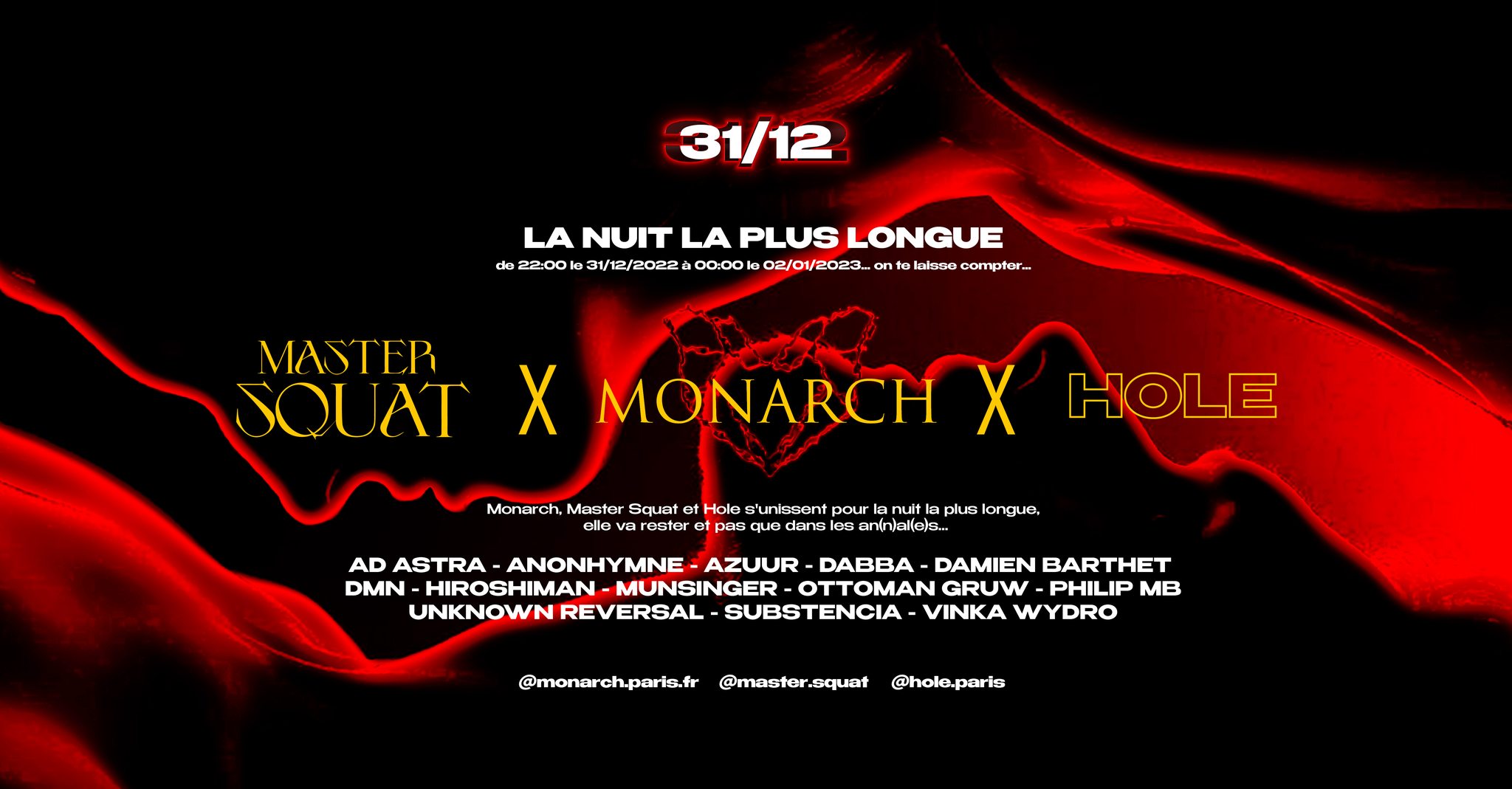 Master Squat X Monarch X Hole à Aubervilliers