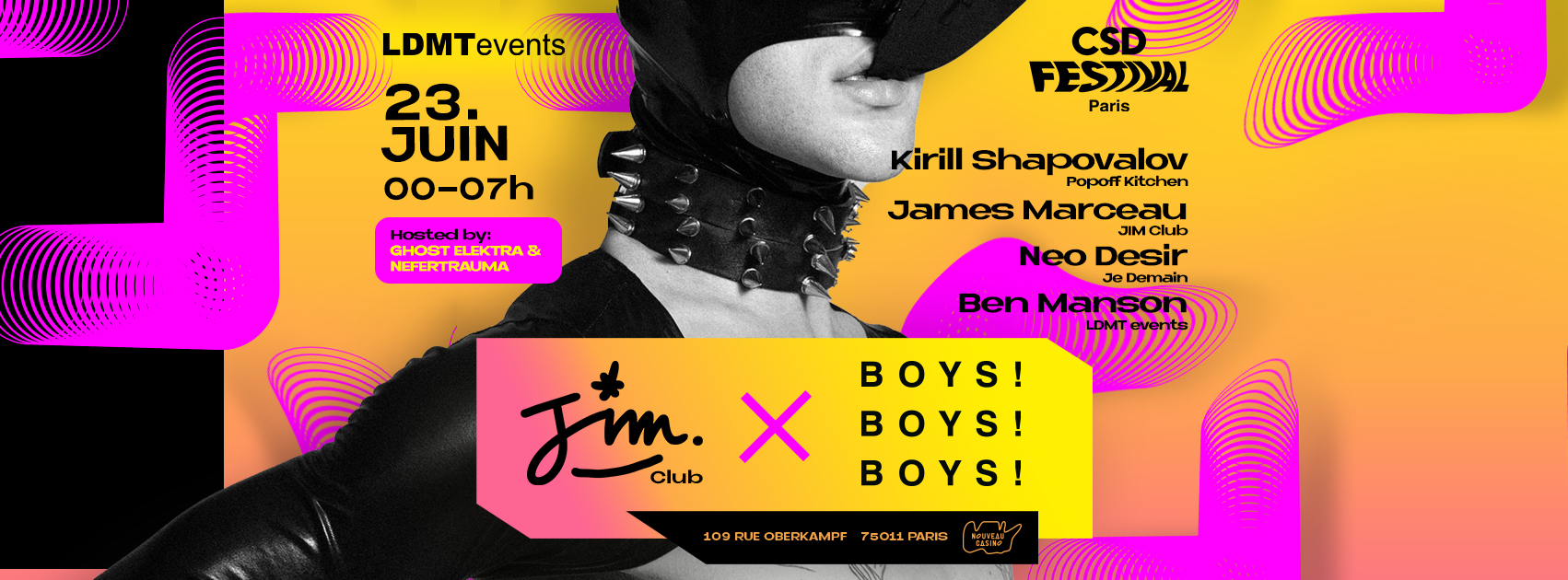 JIM Club X Boys ! Boys ! Boys ! au Nouveau Casino