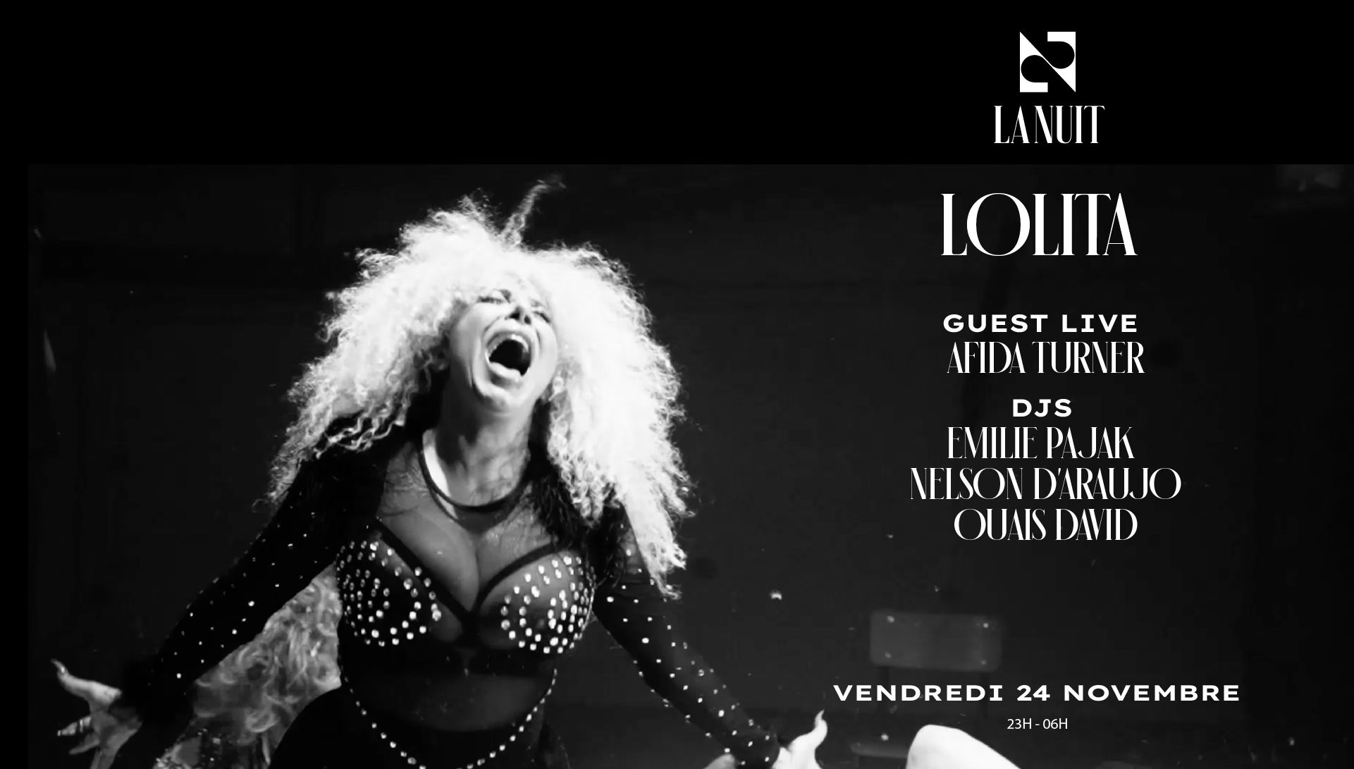 Lolita avec Afida Turner à La Nuit