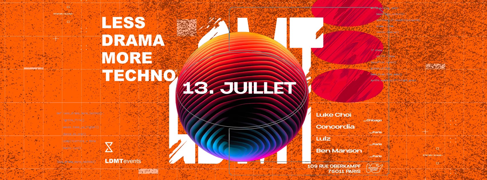 Less Drama More Techno au Nouveau Casino