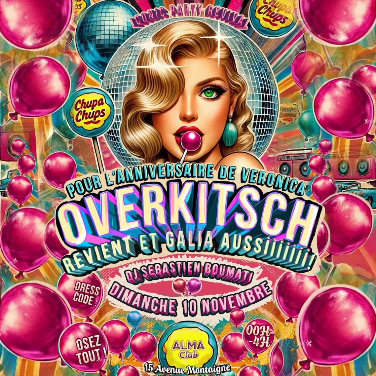 Overkitsch exceptionnelle avec Galia Salimo à Alma Club Montaigne
