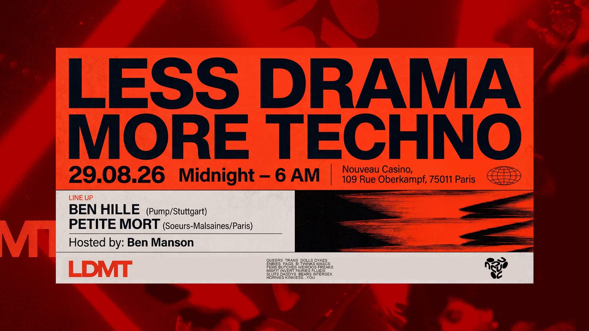 Less Drama More Techno au Nouveau Casino