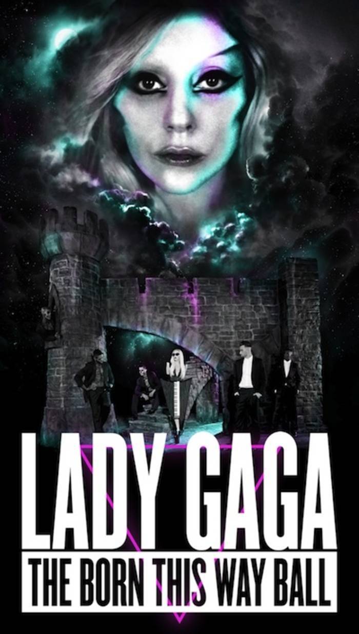 Affiche du spectacle de Lady Gaga au Stade de France 2012