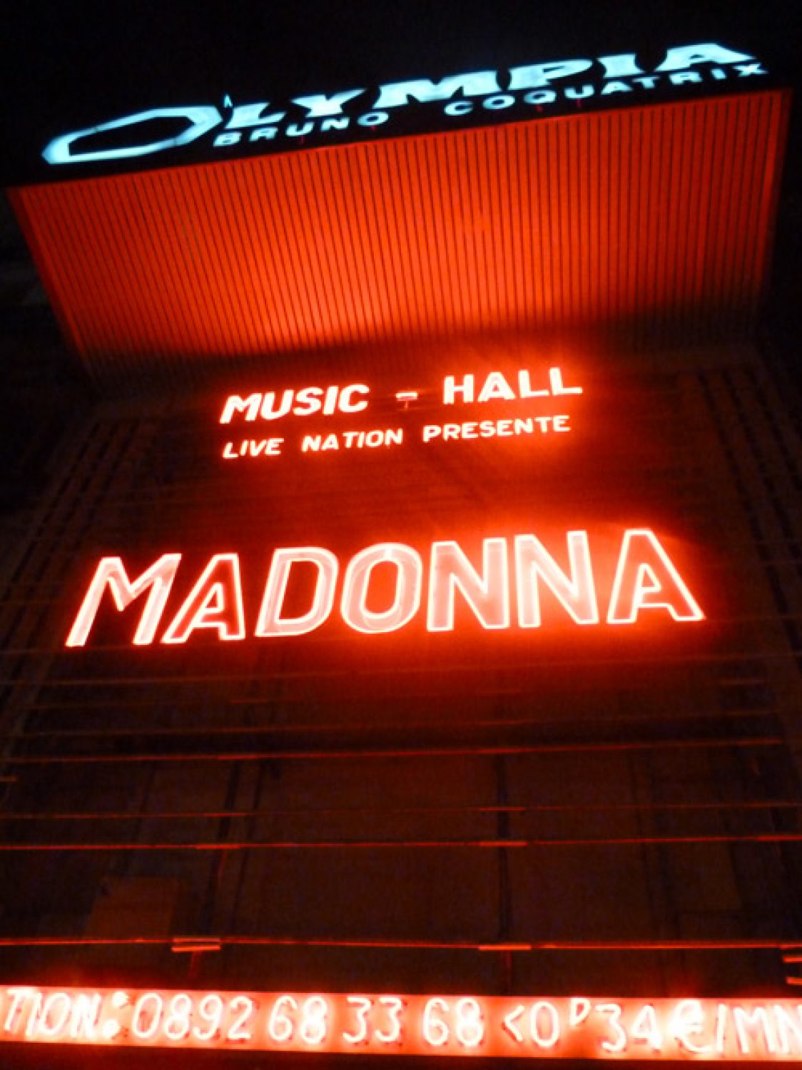 Madonna à l’Olympia (Paris - 2012)