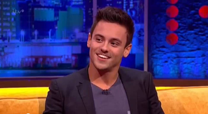 Tom Daley sur le plateau de The Jonathan Ross Show