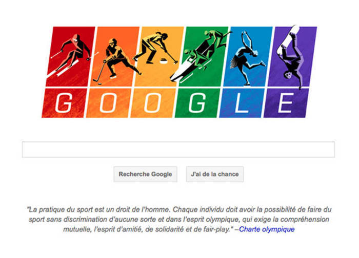 Google célèbre l'ouverture des JO de Sotchi