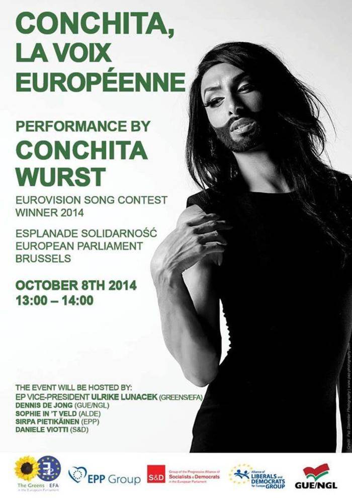 8 octobre 2014 -Affiche pour le Parlement Européen à Bruxelles