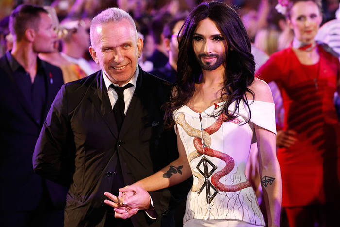 31 mai 2014 - Au côté de Jean-Paul Gaultier au Life Ball à Vienne