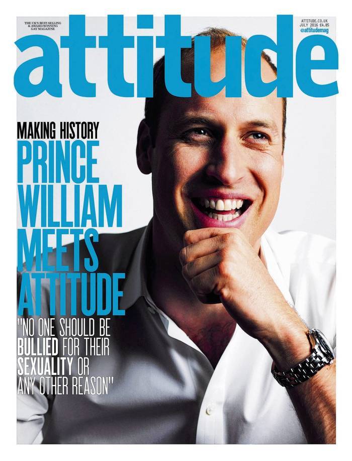 Prince William en couverture d'Attitude