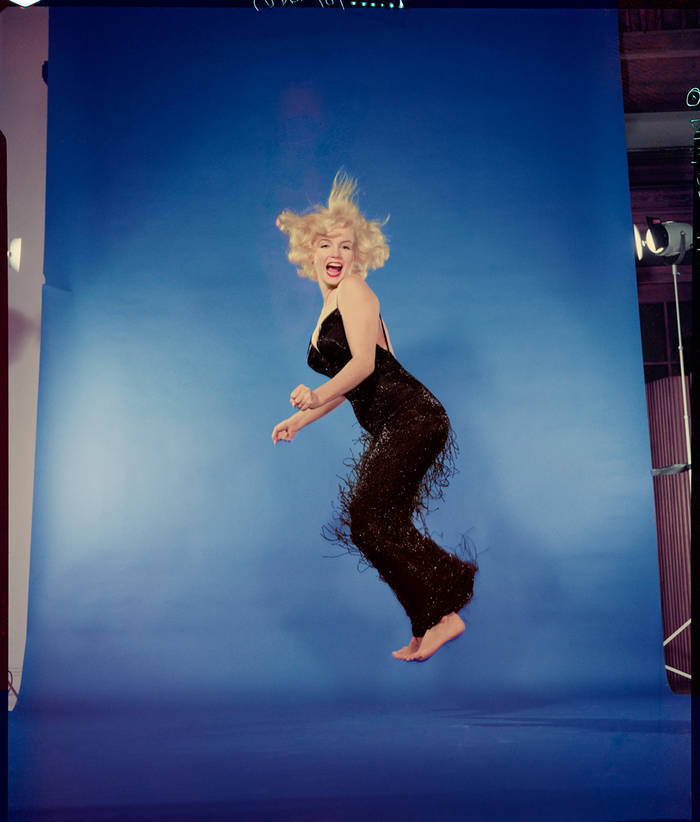 Marilyn Monroe lors d'une séance de 3h pour jumpology pour une Une du magazine Life