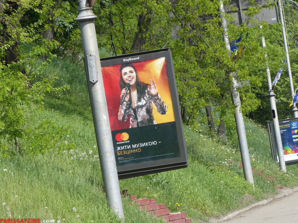 Kiev, capitale de l'Ukraine, aux couleurs de l'Eurovision