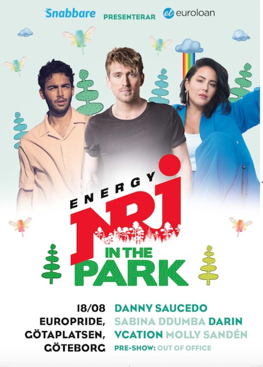 NRJ in the Park avec Danny Saucedo, Molly, Darin en Suède