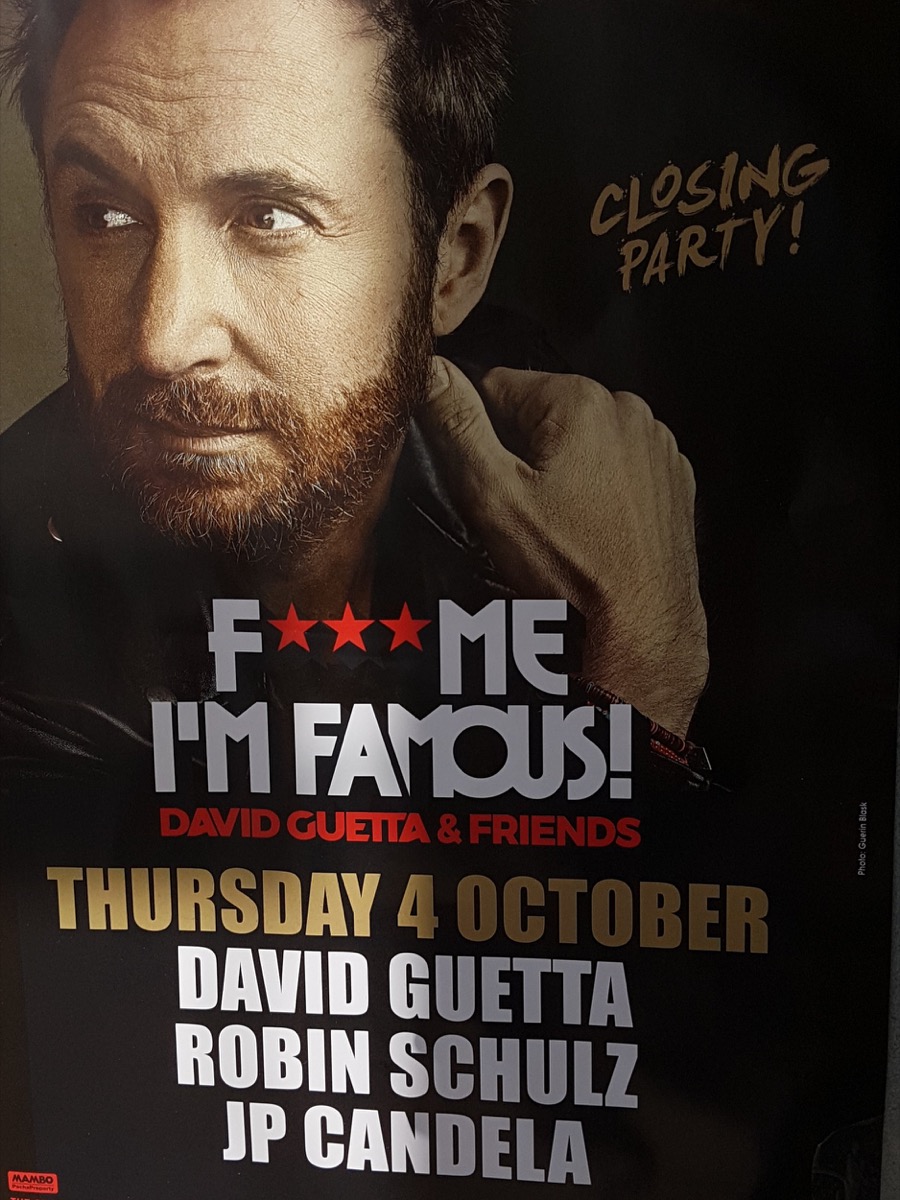 David Guetta au Pacha Ibiza 2018 avec F*** ME I'M FAMOUS!