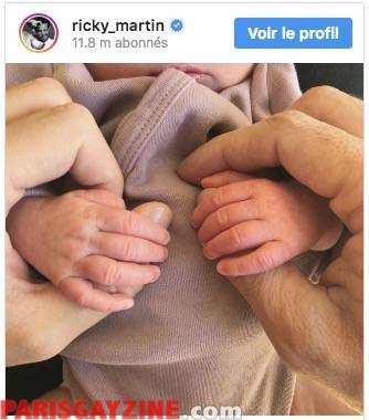 Le chanteur Ricky Martin annoncent la naissance de sa fille Lucia