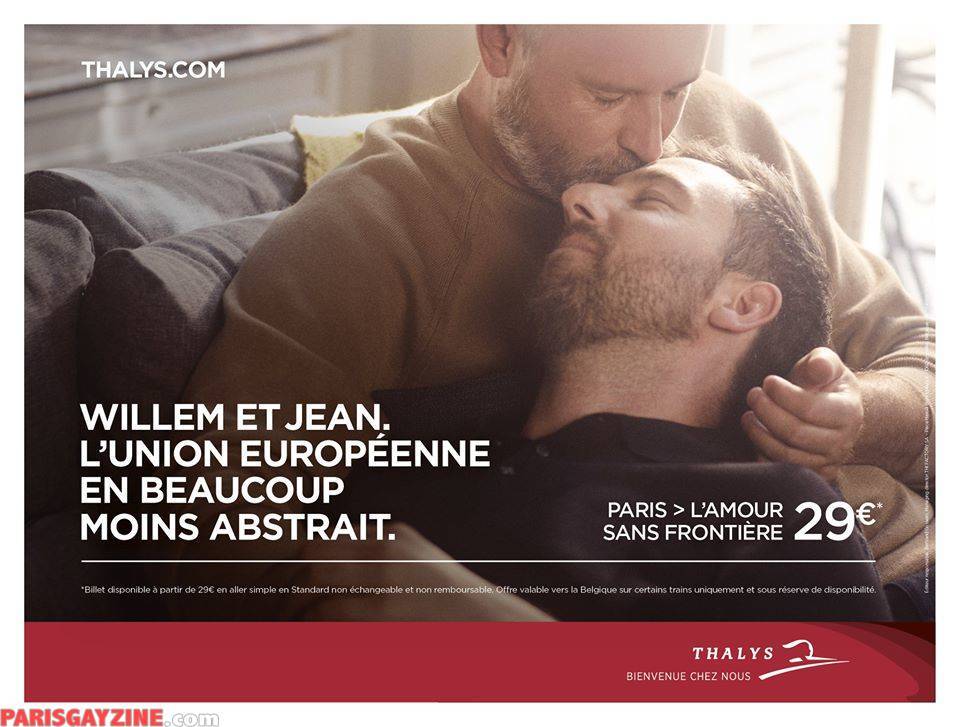 Thalys - affiche couple hommes gay