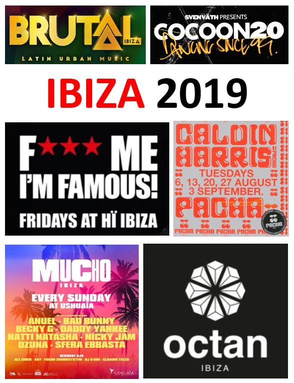 Ibiza, la programmation 2019