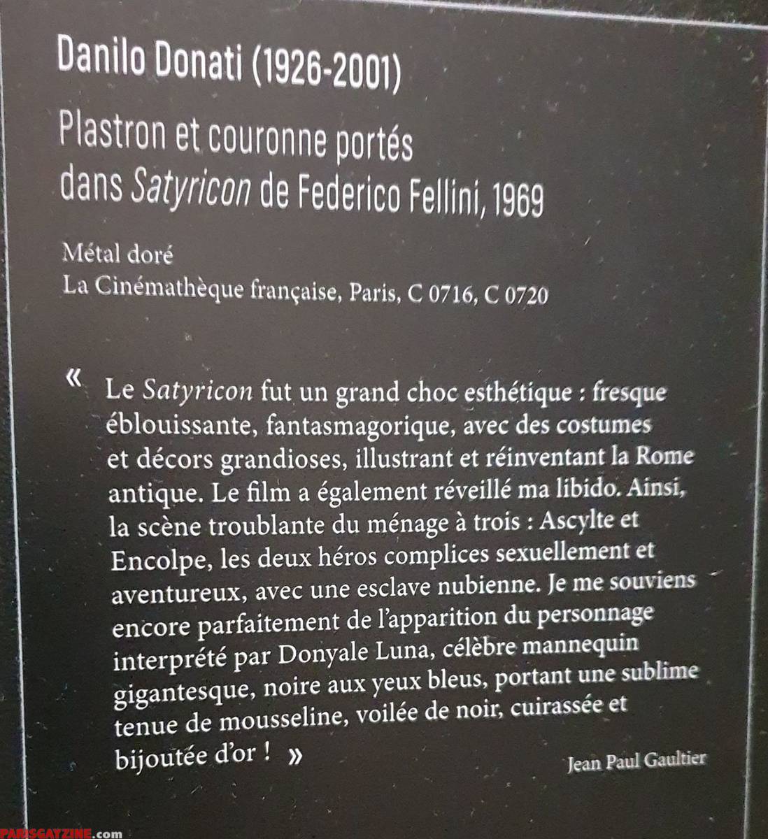 Exposition Cinémode de Jean-Paul Gaultier