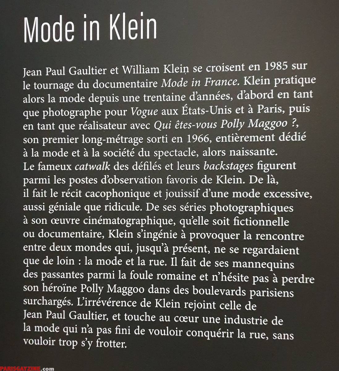 Exposition Cinémode de Jean-Paul Gaultier