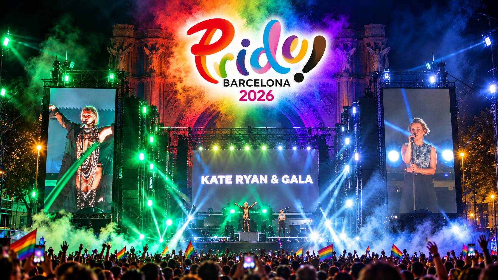 Gala et Kate Ryan à la Pride de Barcelone 2026